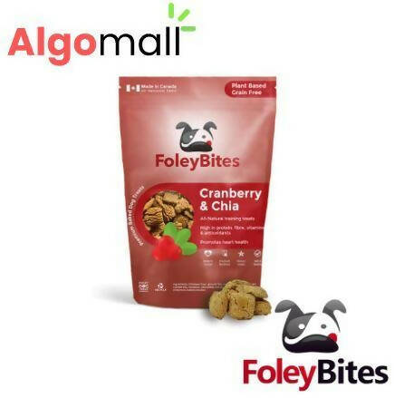 FoleyBites - All-Natural Plant-Based Grain-Free Dog Treats - Cranberry & Chia - 400G