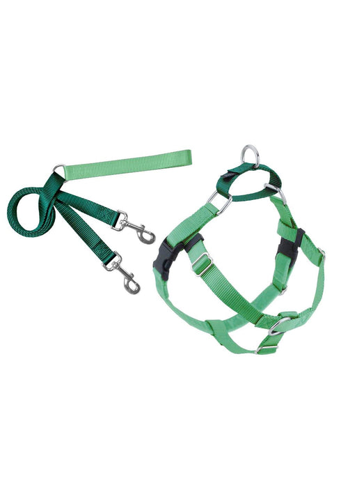 2 Hounds Design Freedom No Pull Dog Harness and Dog Leash - Green