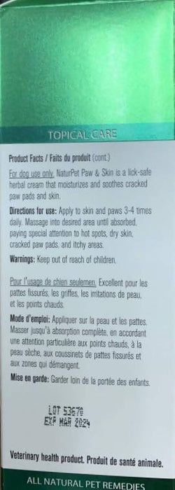 NaturPet - Herbal Cream for Dry, Itchy & Cracked Paws from Canada (Dog only) 60ml