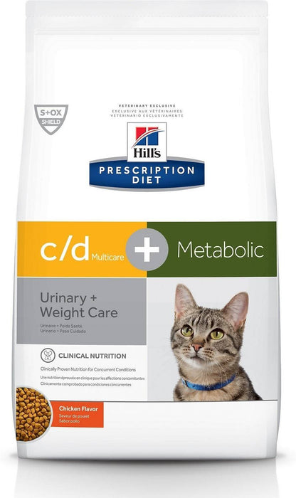 Hill's Prescription Diet c/d Multicare + Metabolic Chicken Flavor Dry Cat Food (Best Before: 2024/3/1)