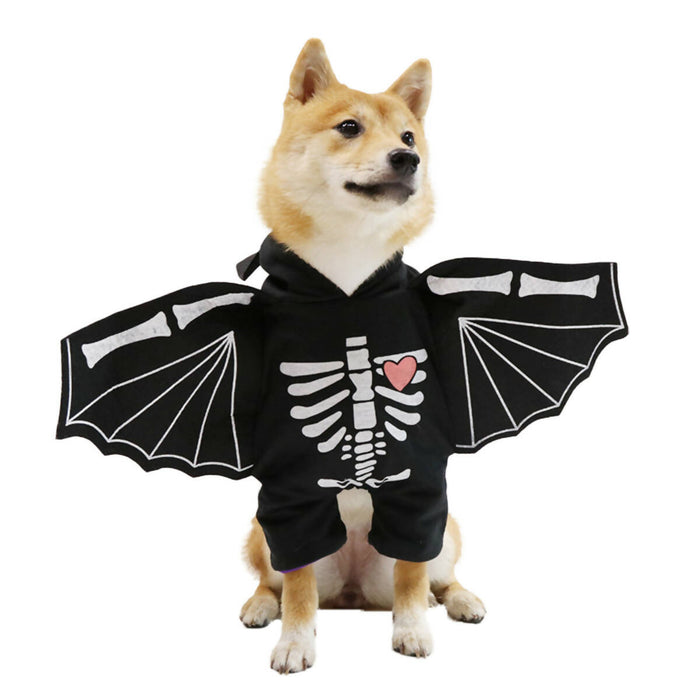 Halloween Dog Costume Skeleton Bat