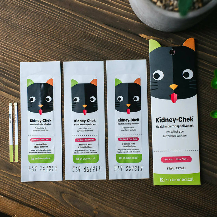 EUGadget - Kidney-Chek Kidney Disease Test Stick for Cats (3 tests)|2 Minute Test|Home Use -Authorized Reseller