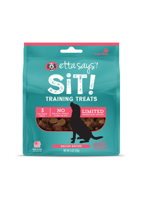 Etta Says! Sit! Training Dog Treats - Bacon Recipe 6oz