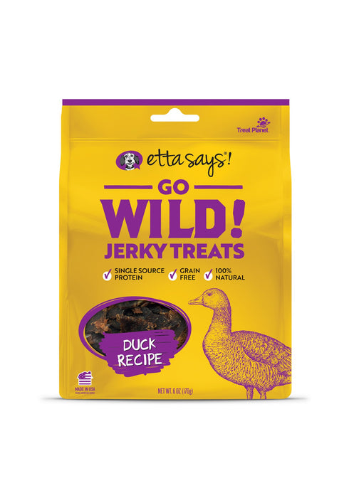 Etta Says! Go Wild! Jerky Dog Treats - Duck Recipe 6oz