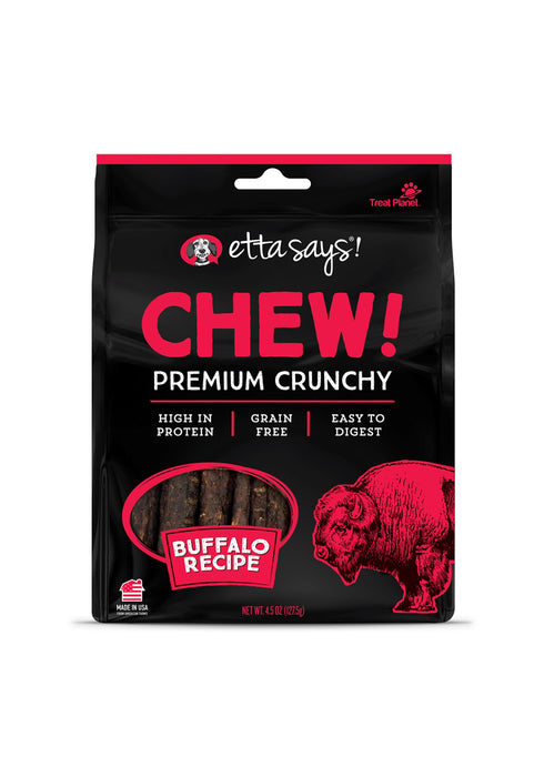 Etta Says! Chew! Premium Crunchy Dog Treats - Buffalo Chew 4.5oz