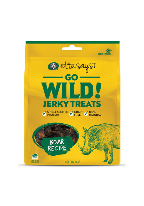 Etta Says! Go Wild! Jerky Dog Treats - Boar Recipe 5oz