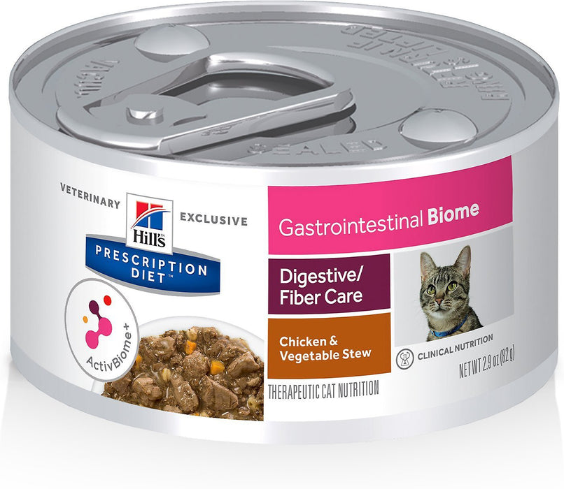 Hill's Prescription Diet Gastrointestinal Biome Digestive/Fiber Care Chicken & Vegetable Stew Canned Cat Food