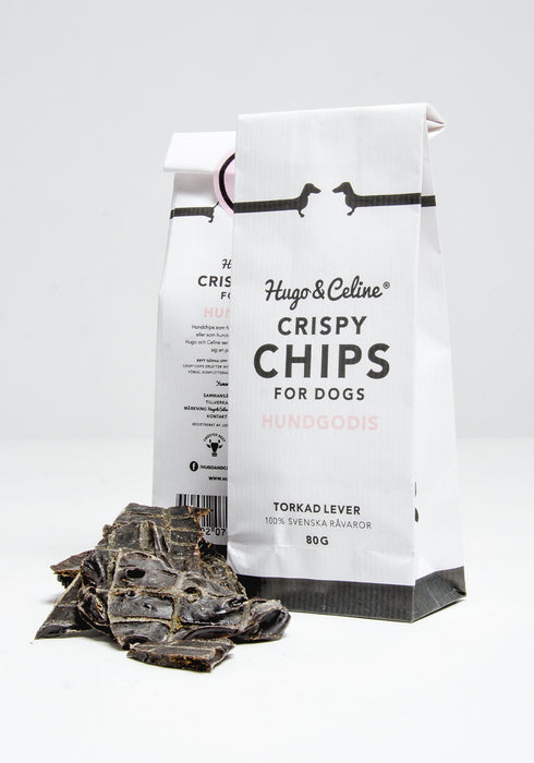 Hugo & Celine Crispy Chips Dog Treats - Ox Liver 80g