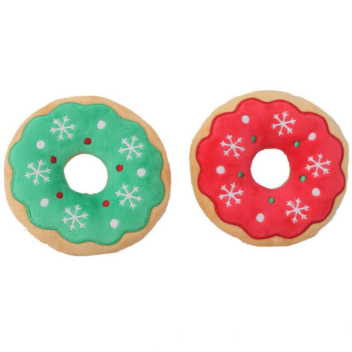 MONSTER PARENTS Christmas Doughnuts Dog Toy