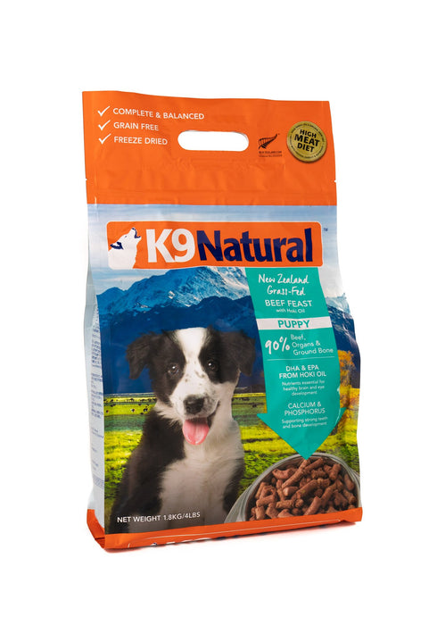 K9 Natural Puppy Beef Feast Grain Free Freeze Dried Dog Food 1.8kg