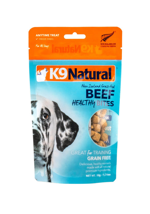 K9 Natural Freezed Dried Healthy Bites Dog Treats - Beef 50g