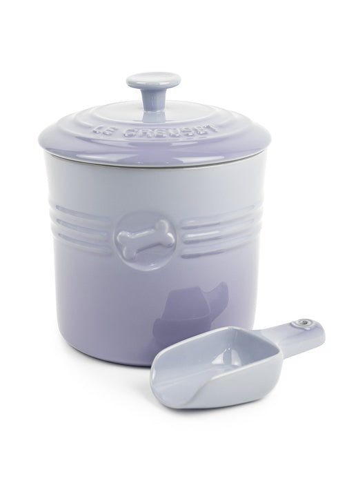 Le Creuset Ceramic Pet Food Storage Container with Scoop - Pastel Purple
