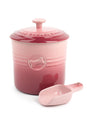 

Le Creuset Ceramic Pet Food Storage Container with Scoop - Natural Pink