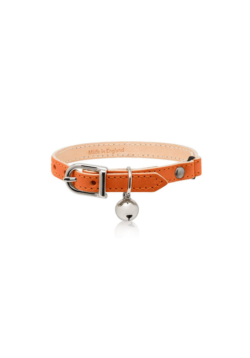 Linny Leather Cat Collar with Nickle Buckle
