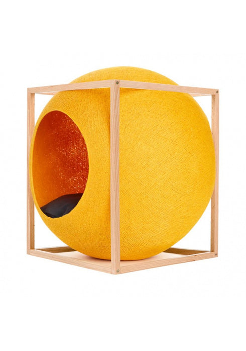 Meyou Paris The Cube Cat Bed Pollen - Wood Edition