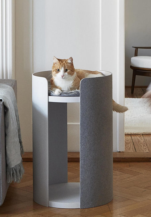 MiaCara Torre Cat Tree With Scratching Post - Ash Grey