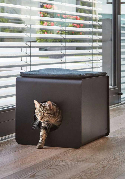 MiaCara Sito Cat Litter Box - Black