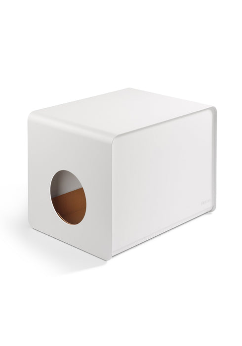 MiaCara Sito Cat Litter Box - White