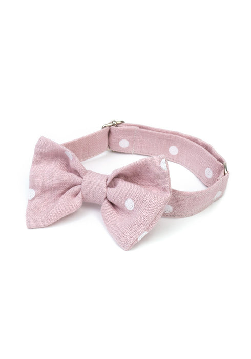 Muffin & Berry Polka Dot Dog Bow Tie - Pink