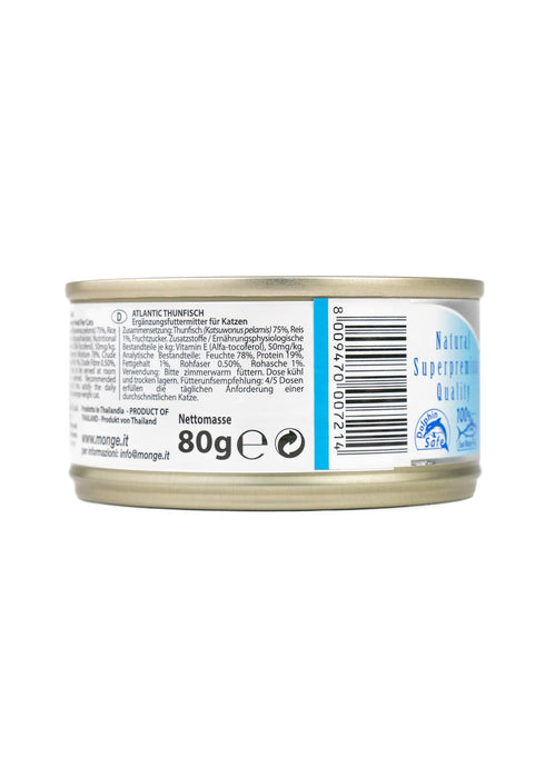 Monge Atlantic Tuna Cat Canned Food 80g