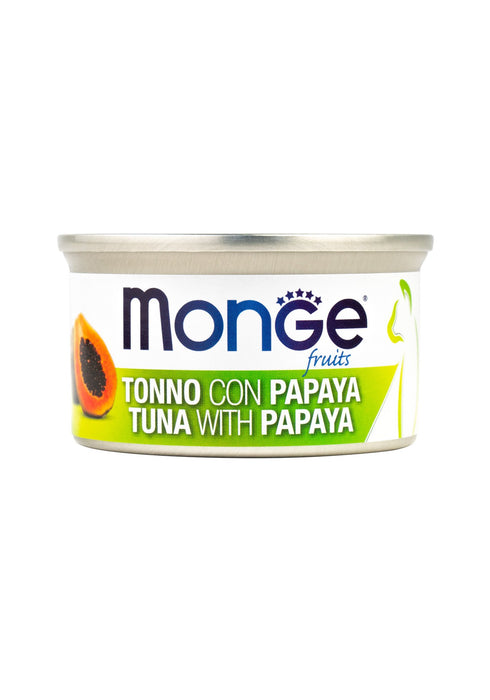 Monge Fruits Tuna With Papaya Canned Cat Food 80g