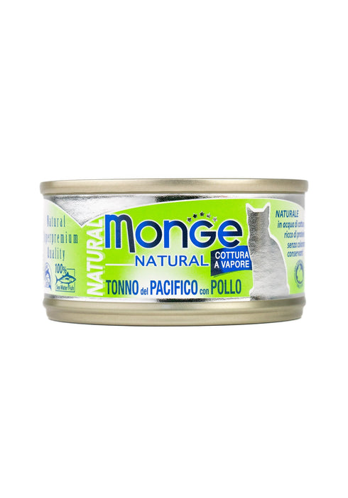 Monge Yellowfin Tuna Chicken Canned Cat Food 80g