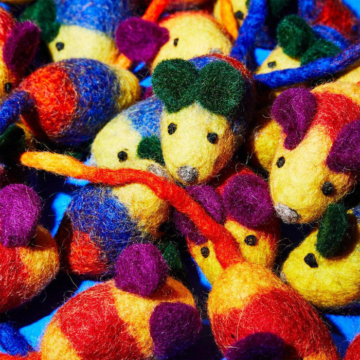 Ware of the Dog Mouse Felted Toy With Catnip