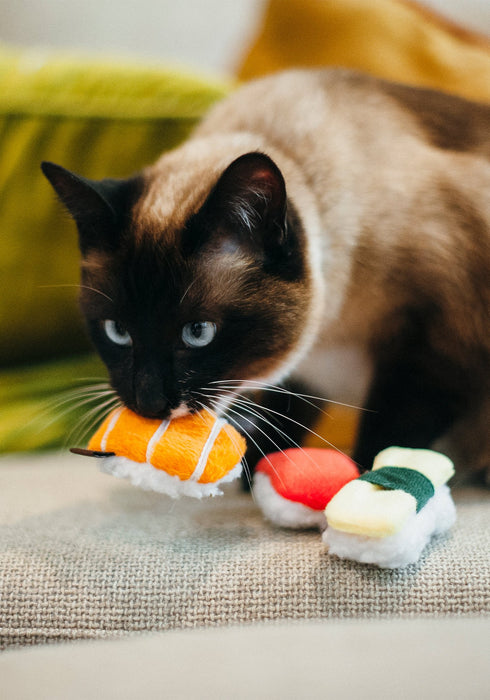 P.L.A.Y. Feline Frenzy Cat Plush Toy - Sushi Set of 3
