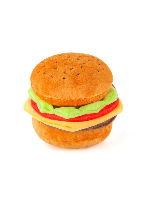 P.L.A.Y. Cheese Burger Plush Dog Toy