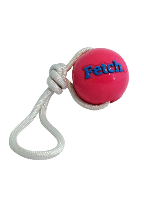 Planet Dog Orbee-Tuff Fetch Ball With Rope Dog Toy