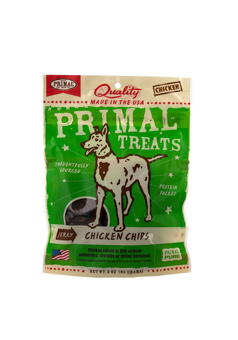 Primal Jerky Organic Chicken Chips Dog Treats 3oz