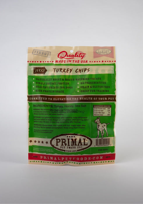 Primal Jerky Turkey Chips Dog Treats 3oz