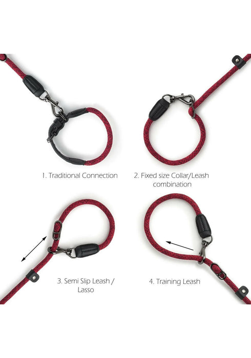 High5dogs Clic Dog Leash - Red