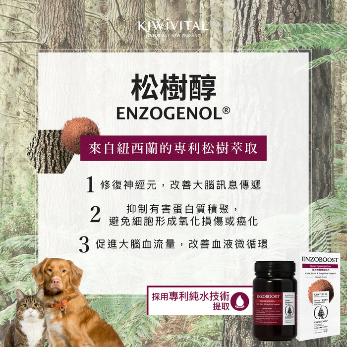 Kiwivital - EnzoBoost Neuroprotection Herbal Supplement For Pets 120g