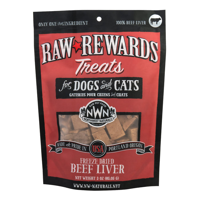 Northwest Naturals Raw Rewards Freeze Dried Dog and Cat Treats - Beef Liver 85g