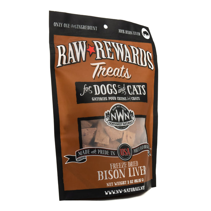 Northwest Naturals Raw Rewards Freeze Dried Dog and Cat Treats - Bison Liver 85g