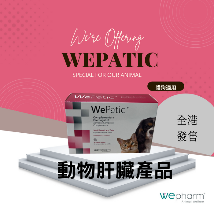 WePharm - WePatic® Hepatoprotector - 30 Coated Tablets - Eective Protection for Liver Problems - Small Breeds and Cats