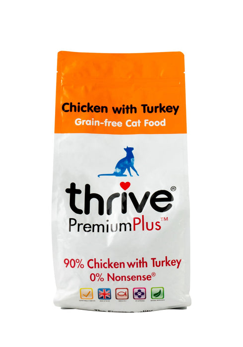 Thrive Premium Plus Chicken With Turkey Dry Cat Food 1.5kg