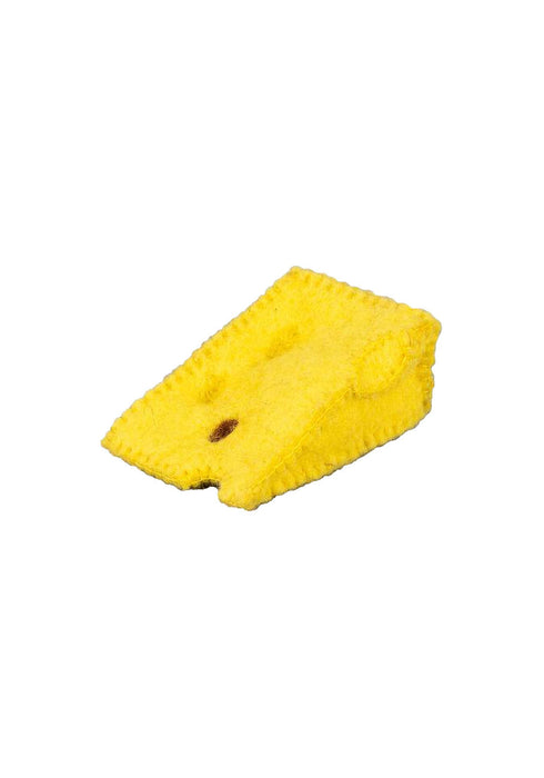 Ware of the Dog Swiss Cheese Felted Cat Toy With Catnip