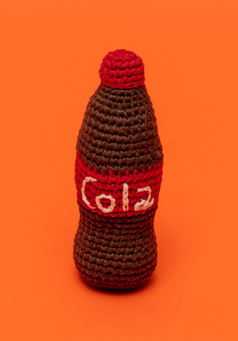 Ware of the Dog Hand Crochet Cola Dog Toy