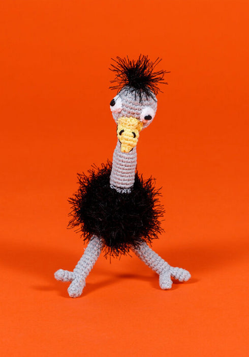 Ware of the Dog Hand Crochet Ostrich Dog Toy