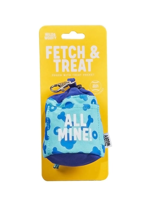 Wild & Woofy Fetch & Treat Pouch With Ball Fetch Dog Toy