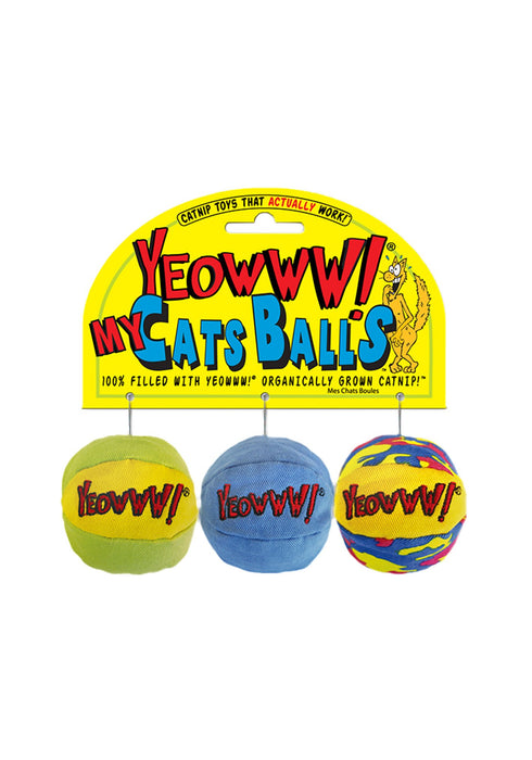 Yeowww! My Cats Balls Catnip Cat Toy (Set of 3)