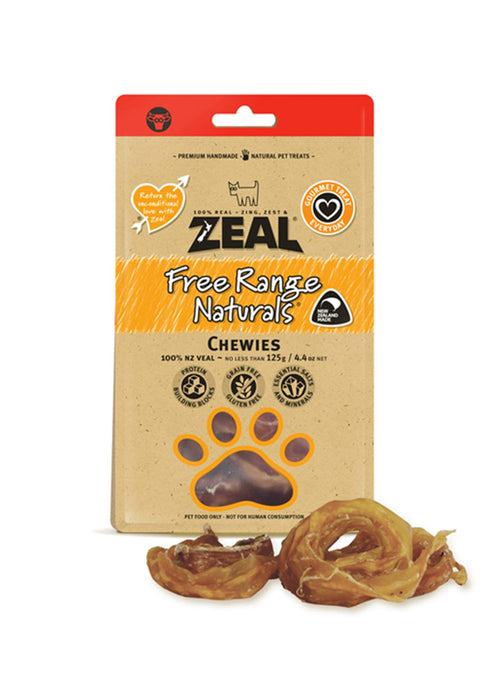 Zeal® Chewies (Veal Tendon) Dog Treats 125g