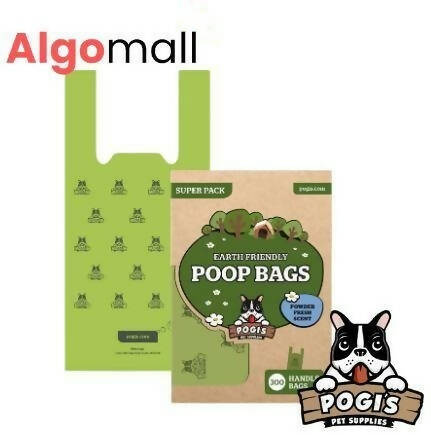 Pogi's Pet Supplies - 300 Handle Poop Bags - Powder Fresh Scent