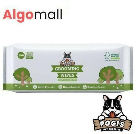 Pogi's Pet Supplies - Grooming Wipes - Green Tea - 100 Pack - 20 x 23 cm