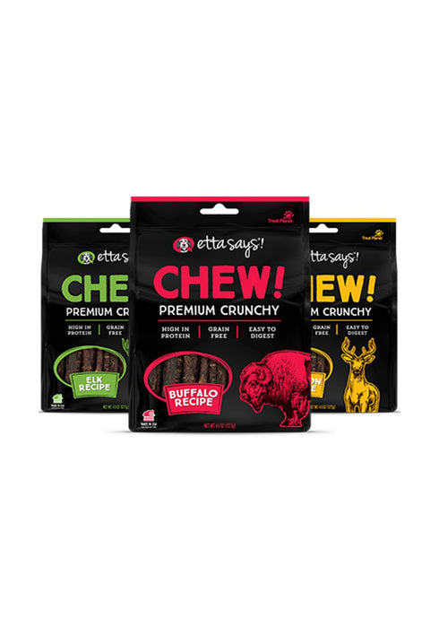 Etta Says! Chew! Premium Crunchy Dog Treats - Venison Chew 4.5oz