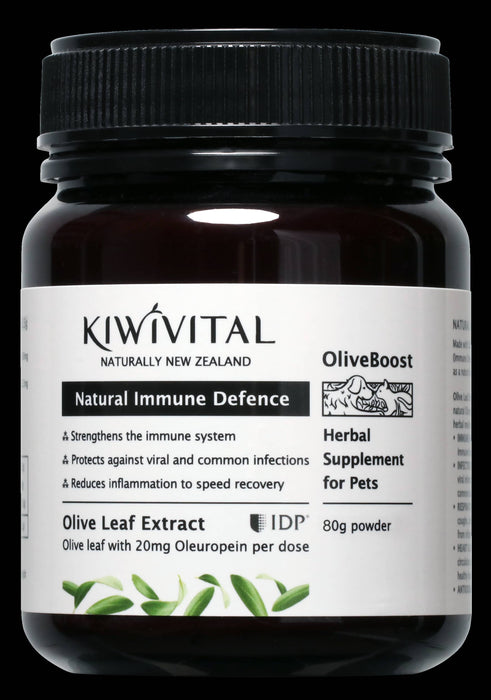 Kiwivital - IDP Olive Leaf Extract Powder for Pets 80g