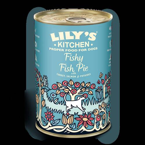 LILY'S KITCHEN - Fishy Fish Pie With Turkey Salmon & Potatoes Adult Dog Canned 400g x 6 Original Licensed [DFP4]