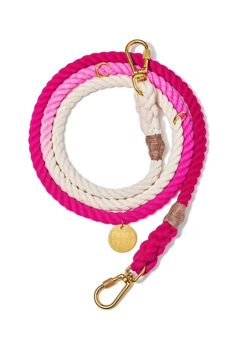 Found My Animal Magenta Ombre Cotton Rope Dog Leash